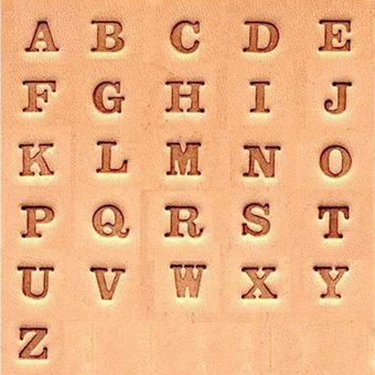 26 piezas de acero juego de perforaciones de sellos de alfabeto para h 