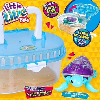 juguetes de baño de animales bonitos juguetes de baño para bebés juego de agua para niños Little Live Pets-tanque de agua de tortuga S3 Lili para niños 