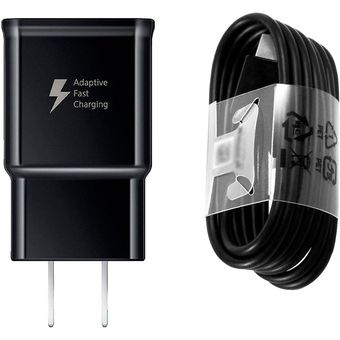 Samsung - Combo Cargador + Cable USB Tipo C Samsung Carga Rapida Fast NEGRO