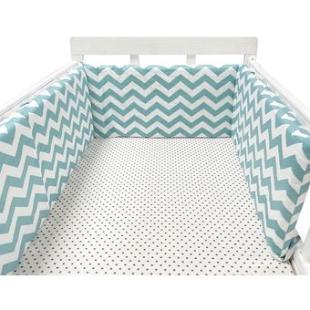 almohadas parachoques grueso decoración de habitación de recién nacidos cojín Protector de cuna Cama de bebé de diseño de estrellas nórdicas cuna de una pieza alrededor 