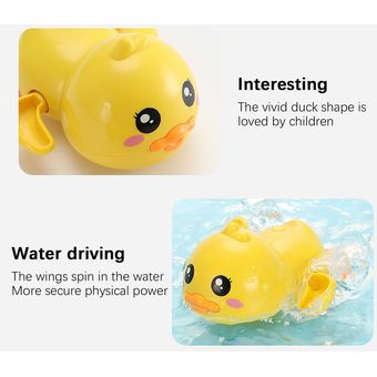 Bañera bebé juguetes para los niños Piscina de agua Juego de cuerda a Pato Clockwork 