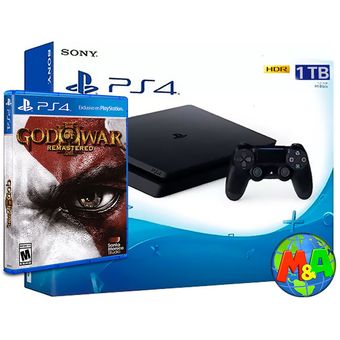 Consola PS4 1 TB + 1 Control Inalambrico + Juego God Of Wa