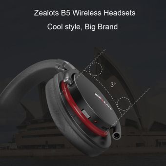 Galaxy para iPhone Zealot B5 Headband Bluetooth Stereo Music Headset 
