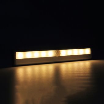 Bombilla 10 LED brillante luz del gabinete del PIR sensor de movimiento del cajón Armario de la lámpara 