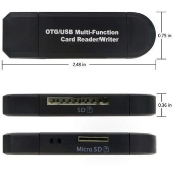 Adaptador lector 4-1 Memoria Sd - Memoria Microsd - Otg - Usb 2.0