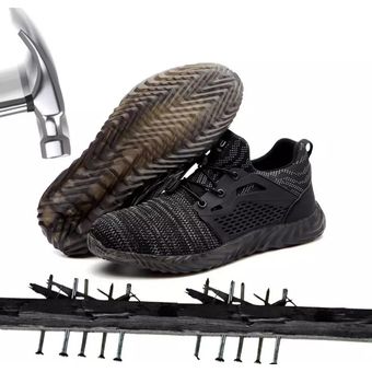 envío directo zapatillas ligeras de trabajo transpirables Botas de seguridad con punta de acero para hombre y mujer zapatos indestructibles Ryder 