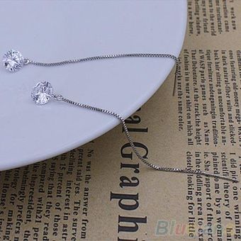 Pendientes De Cadena Colgante De Circonio De Mujer 1q2n 