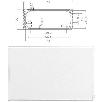 Caja de refrigeración de aluminio integrada Caja de circuito fr 27x66x 