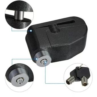 Candado Para Moto Alarma Freno Disco Bicicleta Inoxidable