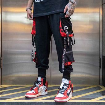 #6 ropa de calle para hombre,pantalones geniales,holgados con bolsi 