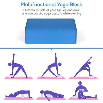 Bloques de Yoga 2 uds.Bloques EVA y 1 Uds.Bloques de estabilidad de correa de algodón para Yoga juego de correas de Yoga accesorios de Fitness para meditación Pilates 