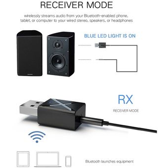 Receptor inalámbrico Bluetooth 5,0 Adaptador de música Audio TV Trans 
