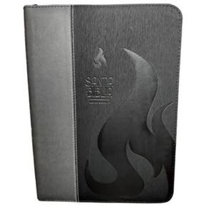 Biblia/Reina Valera 1960 Letra Gigante / Negro - Gris/ Cierre