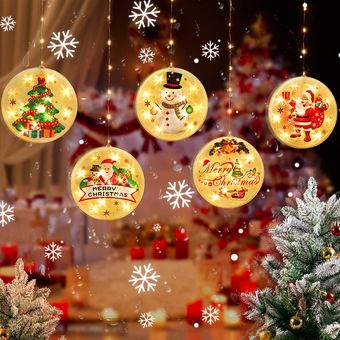 Luces de Navidad Cortina Guirnalda Feliz Navidad Decoraciones para el hogar y Colorido tipo2 