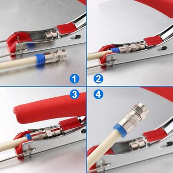 Cable coaxial Crimper Coaxial Rg6 Kit de herramientas de compresión co 