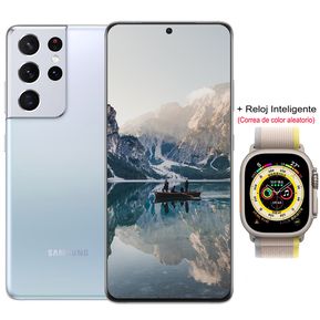 Samsung Galaxy S21 Ultra 5G 12GB+128GB y Smartwatch-Plata