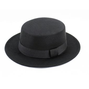 Sombrero plano clásico para mujer  sombrero Fedora De ala ancha De f 