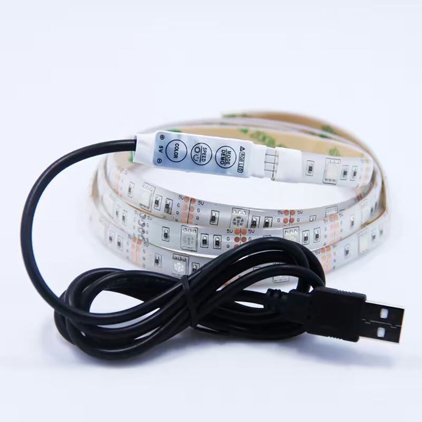 Fondo de TV USB Tira de luz decorativa 0.5 / 1/2 / 3/4 / 5M Luz de tira USB LED