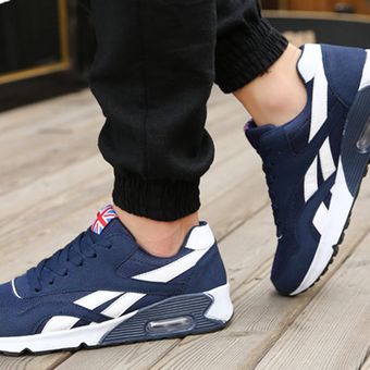 Zapatos cómodos de los hombres tela de malla transpirable zapatillas de deporte deporte que se ejecuta a pie 
