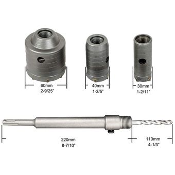 cortador de agu Kits de sierras de perforación para hormigón SDS Plus 