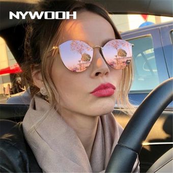 NYWOOH-Gafas sol mujer estilo ojos gato sinntura UV400 