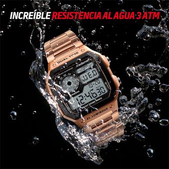 Reloj Cl sico Digital Correa Metal Contra Agua 1335 Redlemon