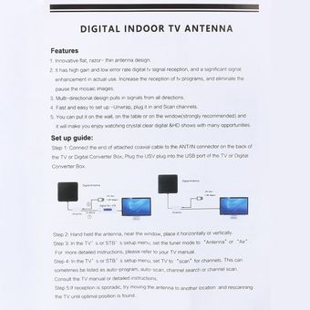 1080p Mini Digital TV Aéreo encantador gato forma VHF UHF Tele Antena 