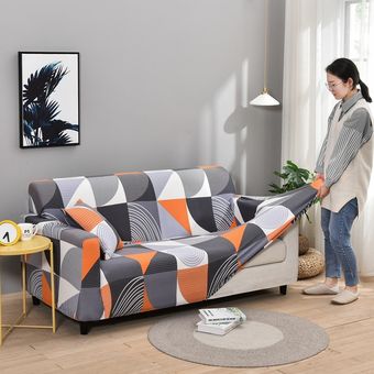 #Color 15 fundas de sofá elásticas para sala de estar,funda de sofá a cuadros,decoración del hogar,1234 asientos 