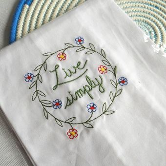 Servilletas de mesa bordadas para Navidad accesorio de cocina de algodón absorbente para fiesta de boda servilletas de tela para el hogar toalla de té 