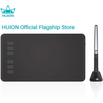 Tableta gráfica de dibujo Huion H640P 8192 niveles de presión del lápiz con 6 teclas Express y lápiz óptico ecológico sin batería 