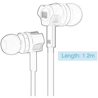 Auriculares intrauditivos con micrófono y música para auriculares de 3 