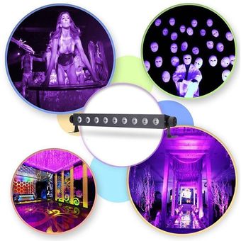 9x3W UV LED Barra de luz negra Blacklight DJ Club Party Lámpara de decoración de pared de Halloween Enchufe de la UE Enchufe de la UE 