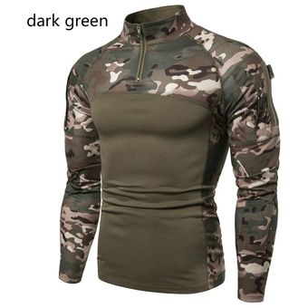 camisetas transpirables de secado rápido camisetas para deportes al aire libre ropa militar de entrenamiento Camiseta deportiva de combate para hombre 
