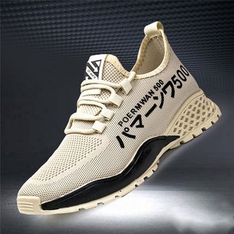 tendencia de tejido volador white#Zapatillas de deporte de diseñador para hombre planos Tenis zapatos informales de malla novedad de 