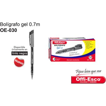 BOLIGRAFO GEL 0.7mm TAPA OE-030 DISPLAY x12 - Offi-Esco