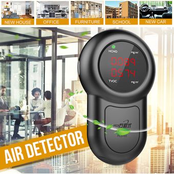 【Venta de cumpleaños】 Digital PM2.5 Monitor de gas Detector de calidad de aire portátil para interiores  al aire libre TVC TVOC Tester Medidor de instrumentos Analizadores de aire-3 PCS Mats 