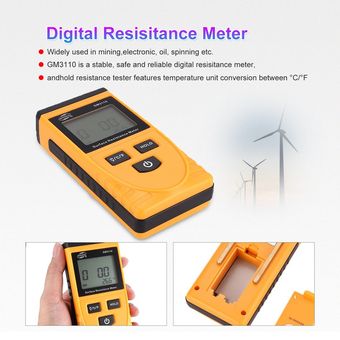 Probador de resistencia de superficie digital GM3110 Megóhmetro Analiz 