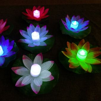 LED de colores Lámparas Changed flotante flor de agua Piscina Deseando Luz 