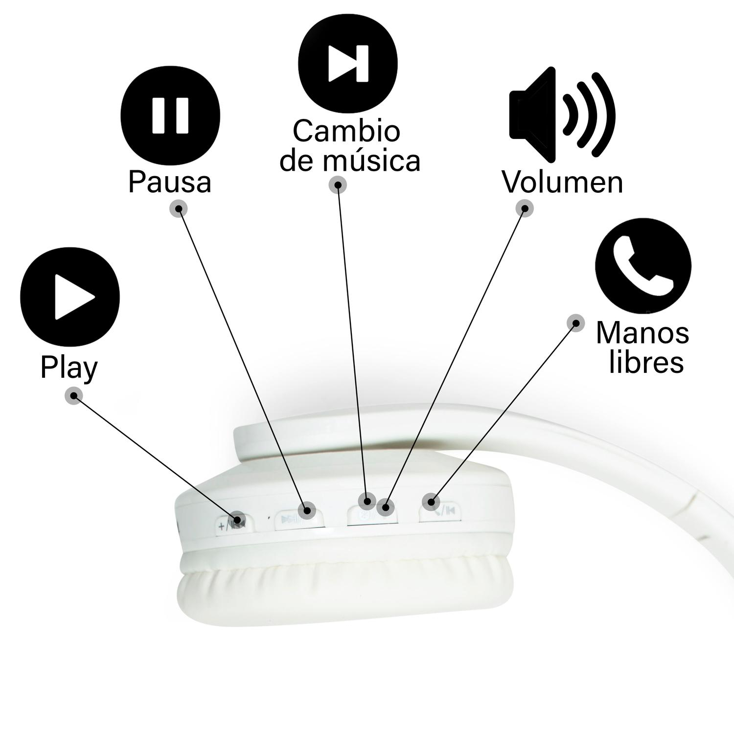 Audifonos Inalámbricos Bluetooth con Diadema BS-HPBT-01(L)