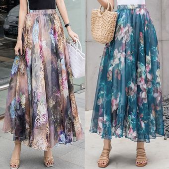 Faldas largas de color liso para mujer falda larga de tubo de talla 