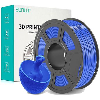 Rollo de filamento pla 1kg 1.75 mm azul para impresora