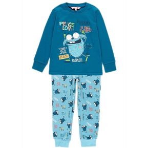 Pijama dos piezas para niño- Monstruo Azul