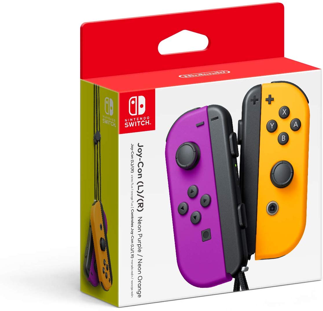 Controles Joy Con L y R Para Nintendo Switch Morado y Naranja