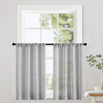 cortina de ga XUNTUO-cortina corta transparente moderna para cocina 
