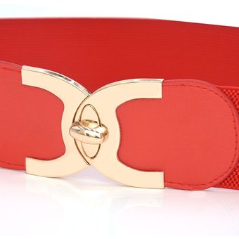 Cinturón elástico de estilo coreano para mujer cinturón ancho con h 