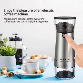 Molinillo de café eléctrico USB de acero inoxidable 