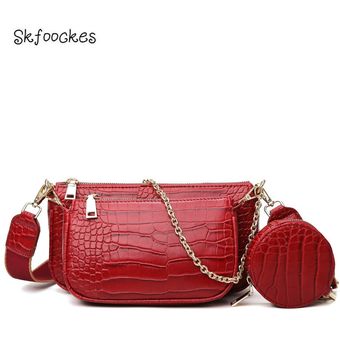 Bolso Skfoockes con cadena de cocodrilo  bandolera pequeña  bolso de XYX 