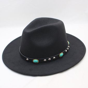 Sombrero de fieltro de lana para hombre y mujer  sombreros de Jazz V 