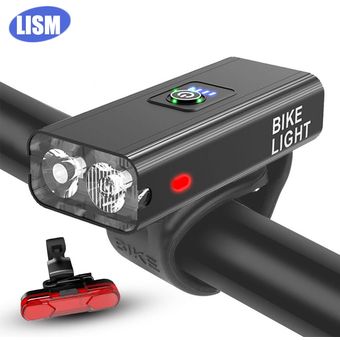 2400 Mah Bicycle Light 6 Modes USB Bike Lights IPX6 1500LM Power Display Mountain Road Bike Front L 
