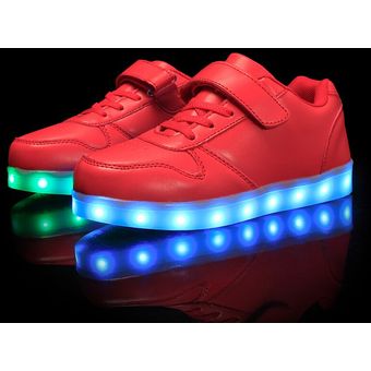 zapatillas de deporte con luces LED y antideslizantes. Zapatillas para niños con luz LED parpadeante zapatillas de deporte al aire libre ultraligeras transpirables 